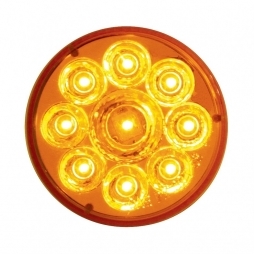 United Pacific 37018 9 LED 2 1/2 Clearance/Marker Light 1 Pack Amber LED/Clear Lens GLO Light 